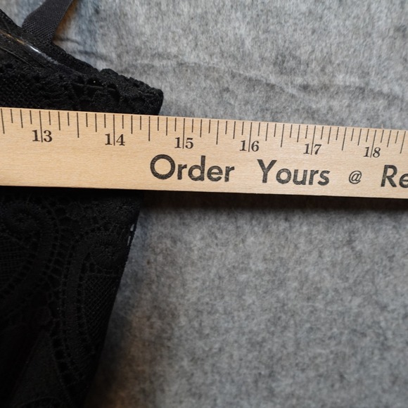 Misha Dress Womens Extra Small Flora Crochet Black Midi Bustier Boning - Picture 11 of 12